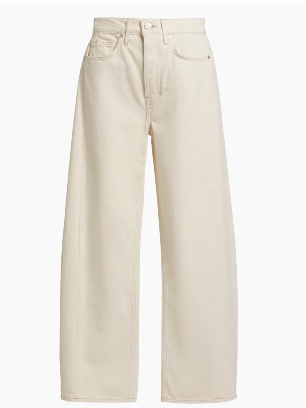 Veronica Beard Ryder High-Rise Jeans in an ecru/off-white 25